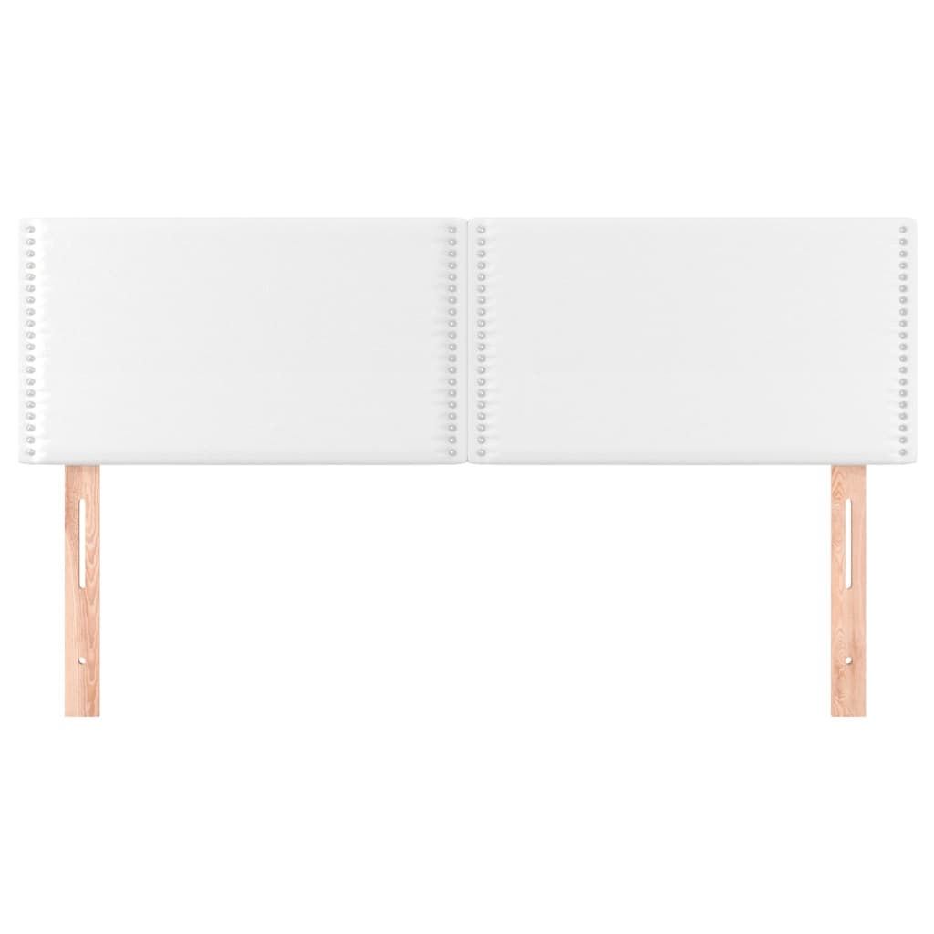 vidaXL Hoofdborden 2 st 72x5x78/88 cm kunstleer wit afbeelding