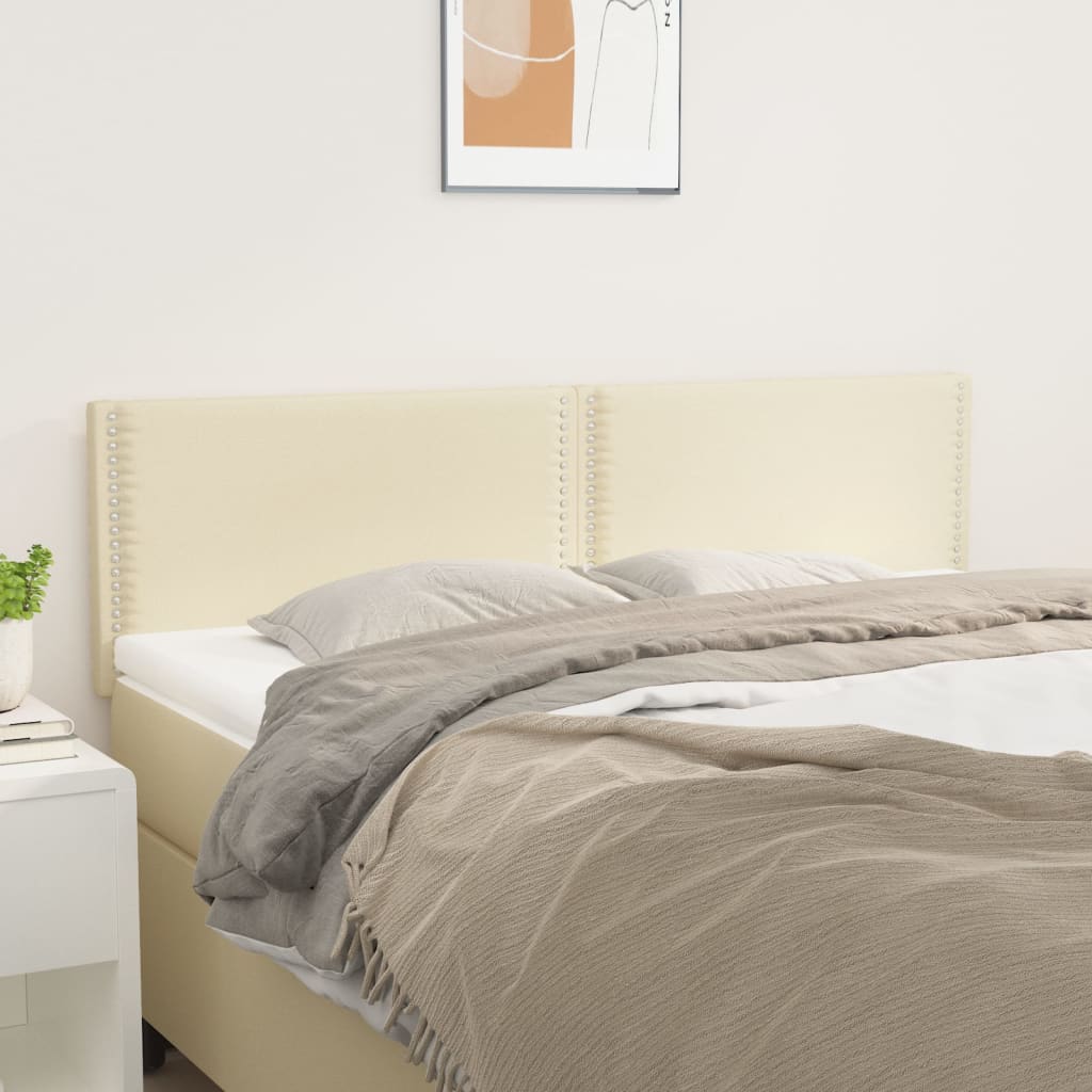 Têtes de lit 2 pcs Crème 72x5x78/88 cm Similicuir
