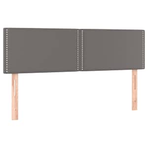 vidaXL voodipeatsid, hall, 144x5x78/88 cm, kunstnahk