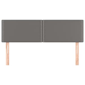 Čela postele 2 ks šedá 72 x 5 x 78/88 cm umělá kůže - obrázek 3