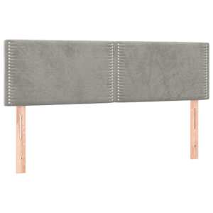 Čela postele 2 ks světle šedá 72 x 5 x 78/88 cm samet - obrázek 2