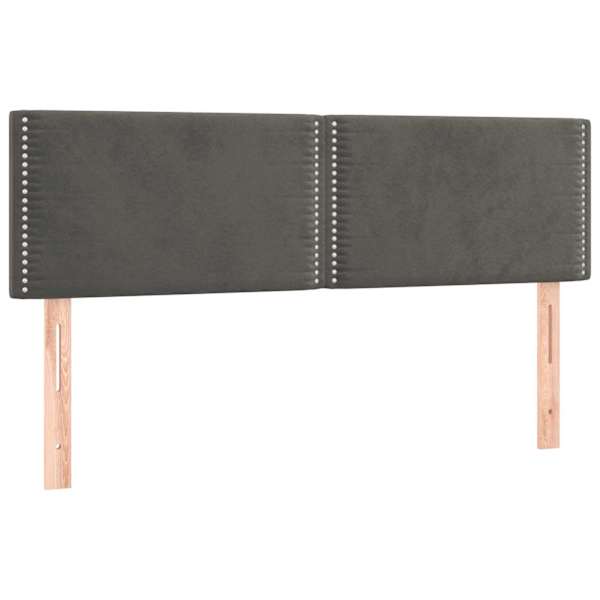 vidaXL voodipeatsid, tumehall, 144x5x78/88 cm, samet