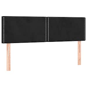 vidaXL voodipeatsid, must, 144x5x78/88 cm, samet