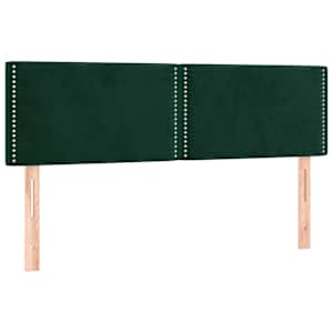 Čela postele 2 ks tmavě zelená 72 x 5 x 78/88 cm samet - obrázek 2