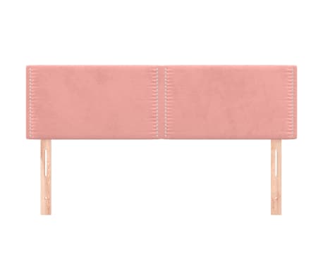 vidaXL Cabeceros 2 unidades terciopelo rosa 72x5x78/88 cm