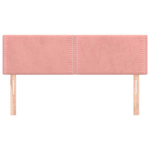 vidaXL Cabeceros 2 unidades terciopelo rosa 72x5x78/88 cm