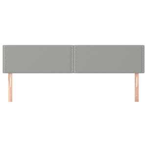 vidaXL Cabeceira de cama 2 pcs tecido 80x5x78/88 cm cinzento-claro