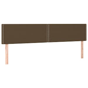 Čela postele tmavě hnědá 160x5x78/88 cm látka - obrázek 2