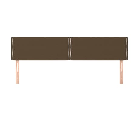 vidaXL Hoofdborden 2 st 80x5x78/88 cm stof donkerbruin