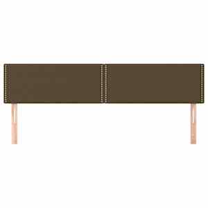 vidaXL Hoofdborden 2 st 80x5x78/88 cm stof donkerbruin