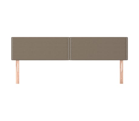 vidaXL Tăblii de pat, 2 buc, gri taupe, 80x5x78/88 cm, textil