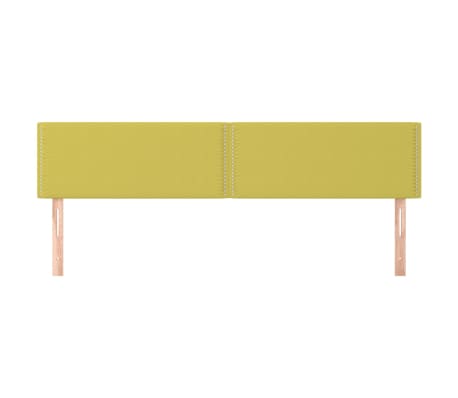 vidaXL Tăblii de pat, 2 buc, verde, 80x5x78/88 cm, textil