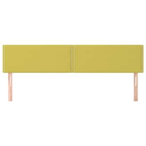 vidaXL Tăblii de pat, 2 buc, verde, 80x5x78/88 cm, textil