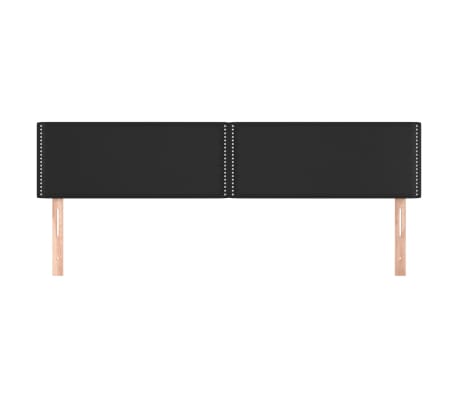 vidaXL T&ecirc;tes de lit 2 pcs Noir 80x5x78/88 cm Similicuir
