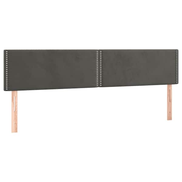 vidaXL voodipeatsid, tumehall, 160x5x78/88 cm, samet
