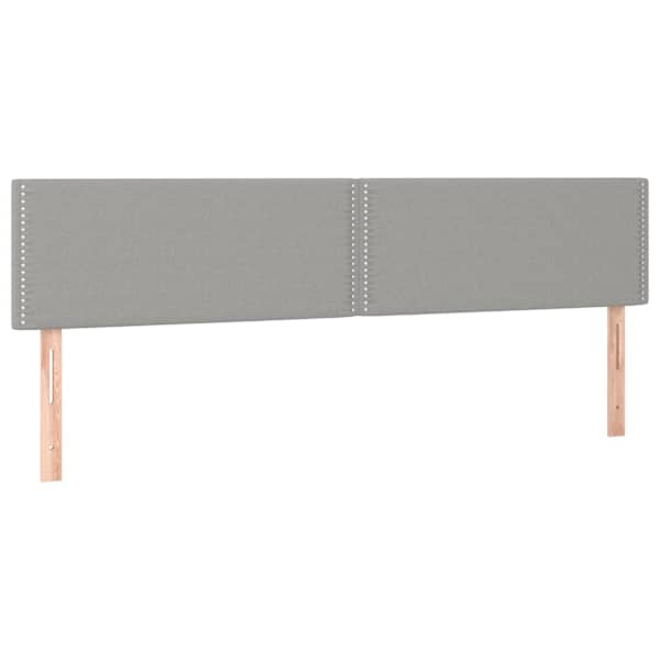 vidaXL voodipeatsid, helehall, 180x5x78/88 cm, kangas