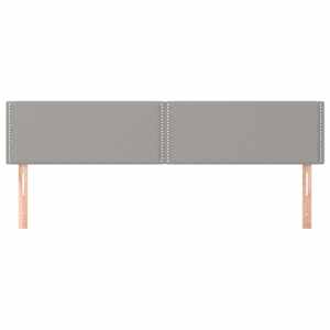 Čelo postele 2 ks světle šedé 90x5x78/88 cm textil - obrázek 3