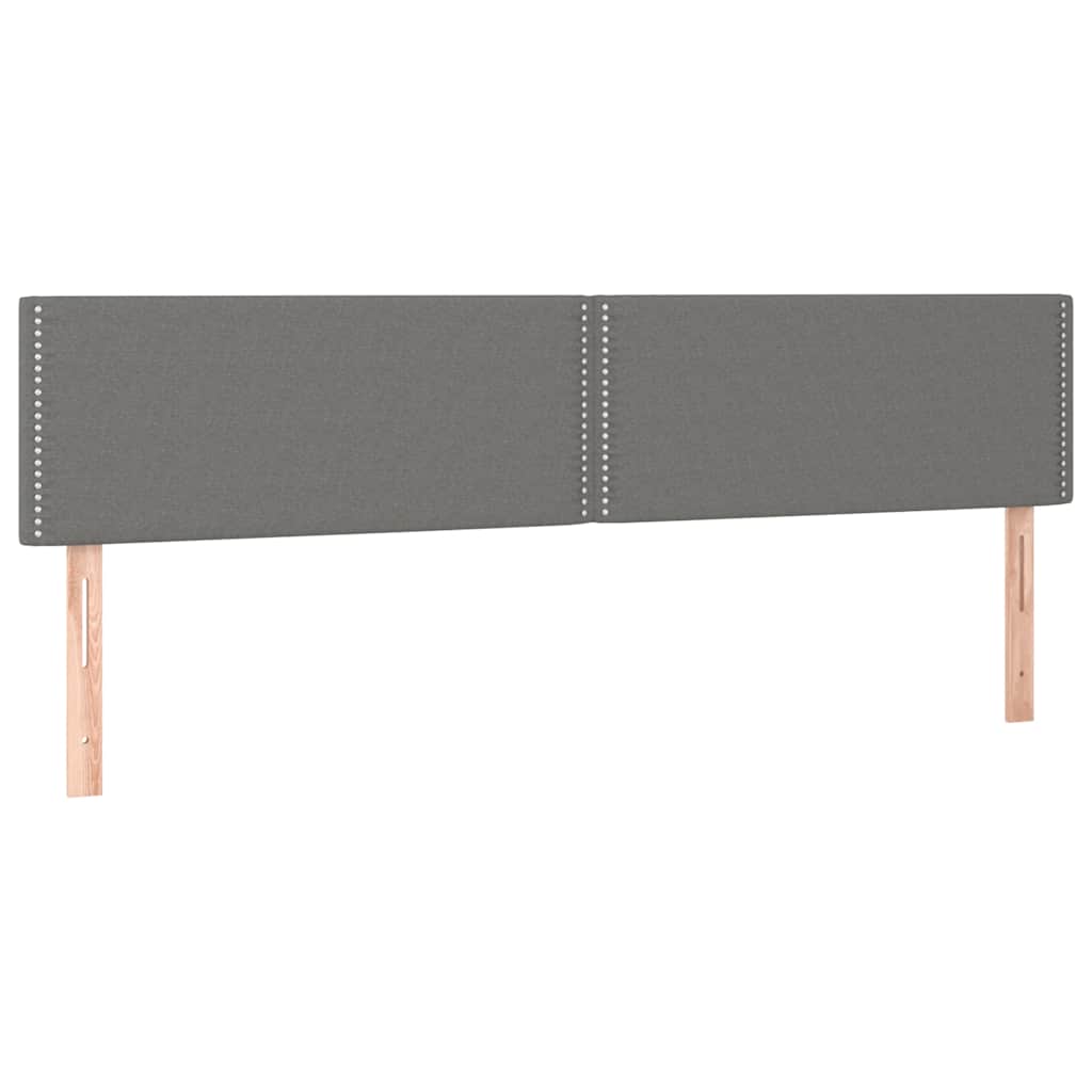 vidaXL Tăblii de pat, gri închis, 180x5x78/88 cm, textil