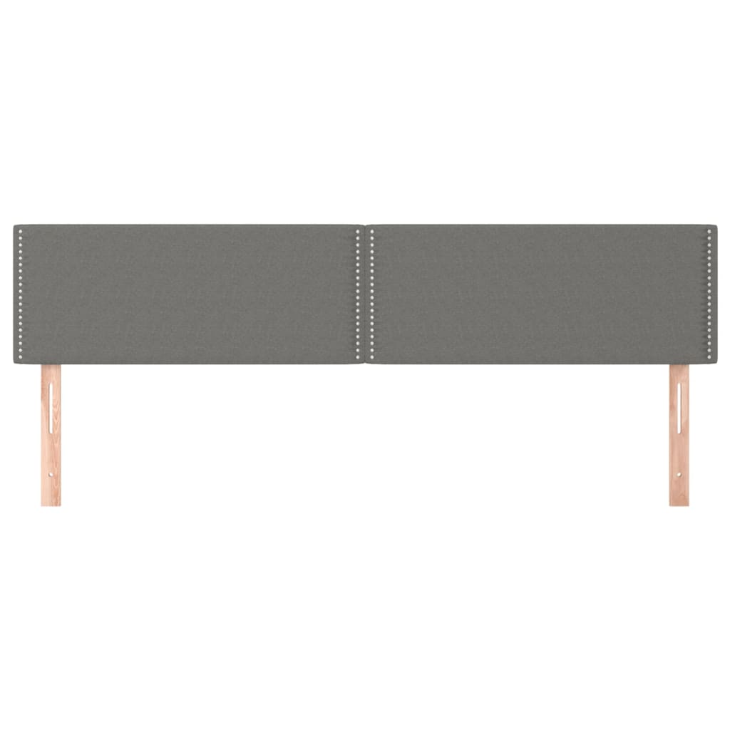vidaXL Tăblii de pat, 2 buc, gri închis, 90x5x78/88 cm, textil