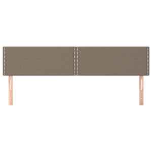 Čelo postele 2 ks taupe 90x5x78/88 cm textil - obrázek 3