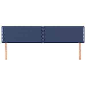 Čelo postele 2 ks modré 90x5x78/88 cm textil - obrázek 3