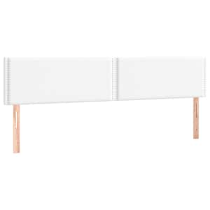 Čelo postele 2 ks bílé 90x5x78/88 cm umělá kůže - obrázek 2