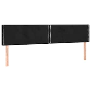 vidaXL voodipeatsid, must, 180x5x78/88 cm, samet
