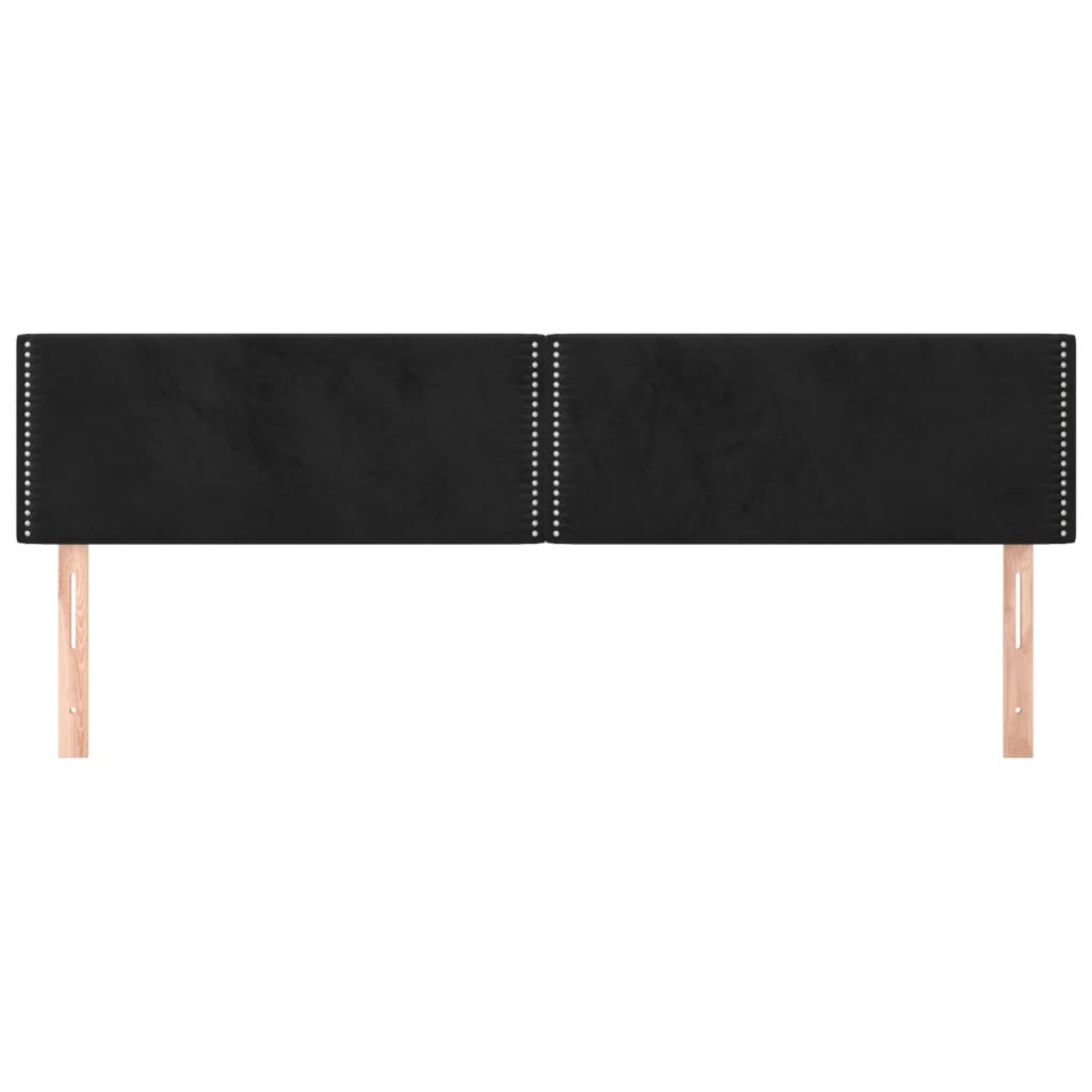 vidaXL Hoofdborden 2 st 90x5x78/88 cm fluweel zwart afbeelding