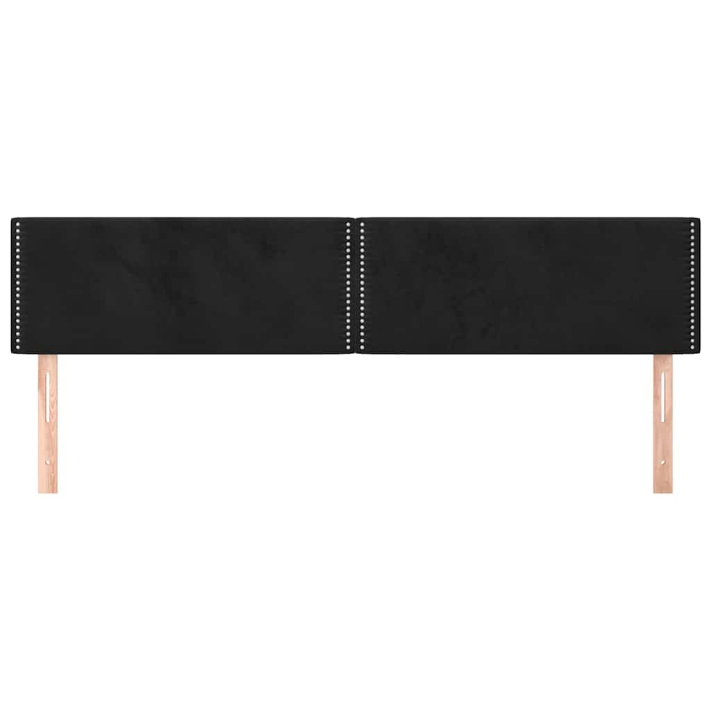 vidaXL Hoofdborden 180x5x78/88 cm fluweel zwart, foto 2