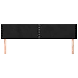 Čelo postele 2 ks černé 90x5x78/88 cm samet - obrázek 3