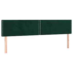 vidaXL voodipeatsid, tumerohelised, 180x5x78/88 cm, samet