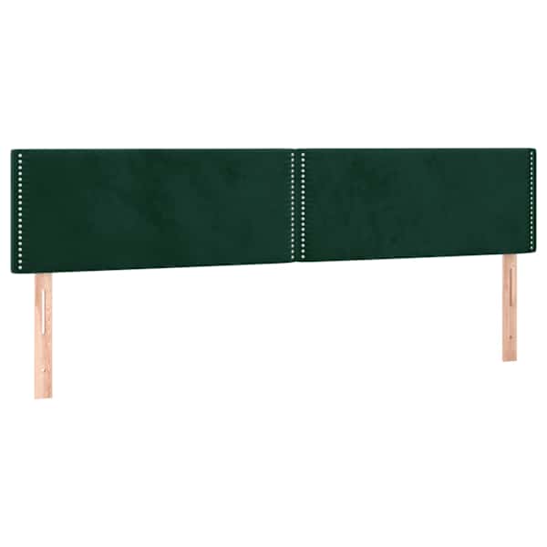 vidaXL voodipeatsid, tumerohelised, 180x5x78/88 cm, samet