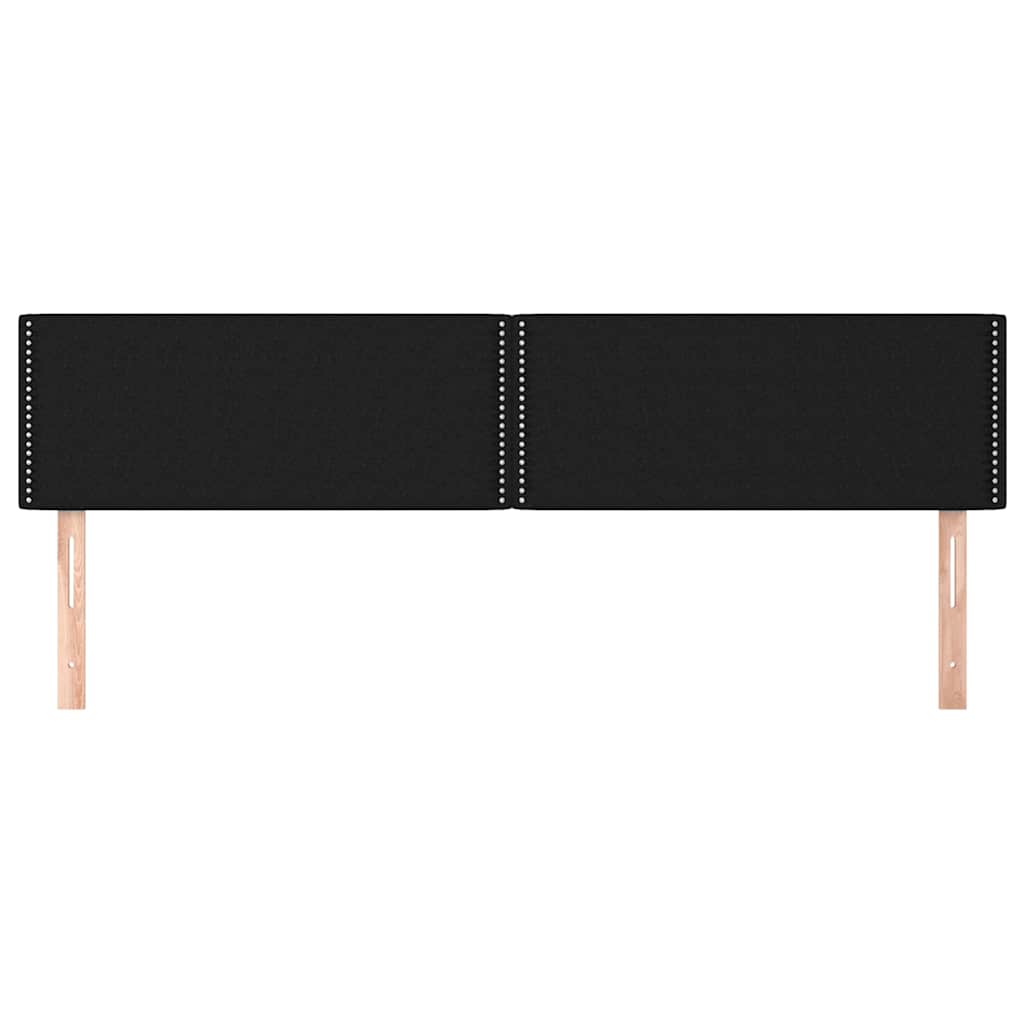vidaXL Hoofdborden 200x5x78/88 cm stof zwart, foto 2