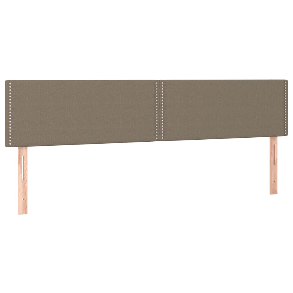 vidaXL Hoofdborden 200x5x78/88 cm stof taupe, foto 3