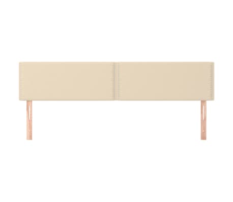 vidaXL Kopfteile Creme 200x5x78/88 cm Stoff