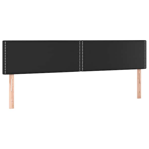 vidaXL voodipeatsid, must, 200x5x78/88 cm, kunstnahk