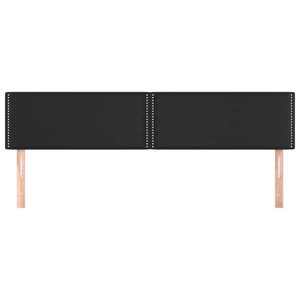 vidaXL Hoofdborden 200x5x78/88 cm kunstleer zwart, foto 2