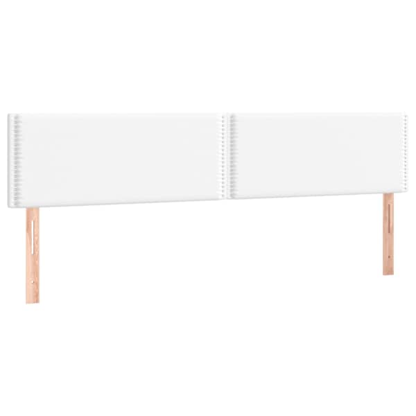 vidaXL voodipeatsid, valge, 200x5x78/88 cm, kunstnahk