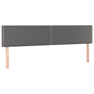 vidaXL voodipeatsid, hall, 200x5x78/88 cm, kunstnahk