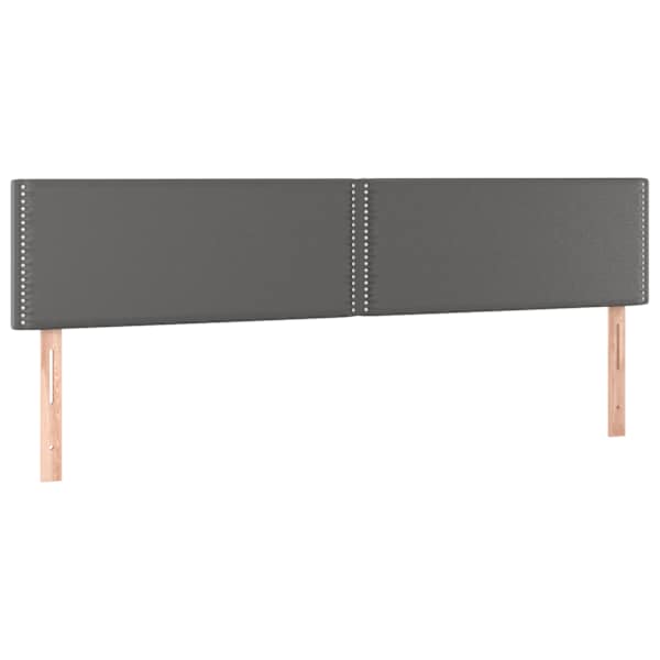 vidaXL voodipeatsid, hall, 200x5x78/88 cm, kunstnahk