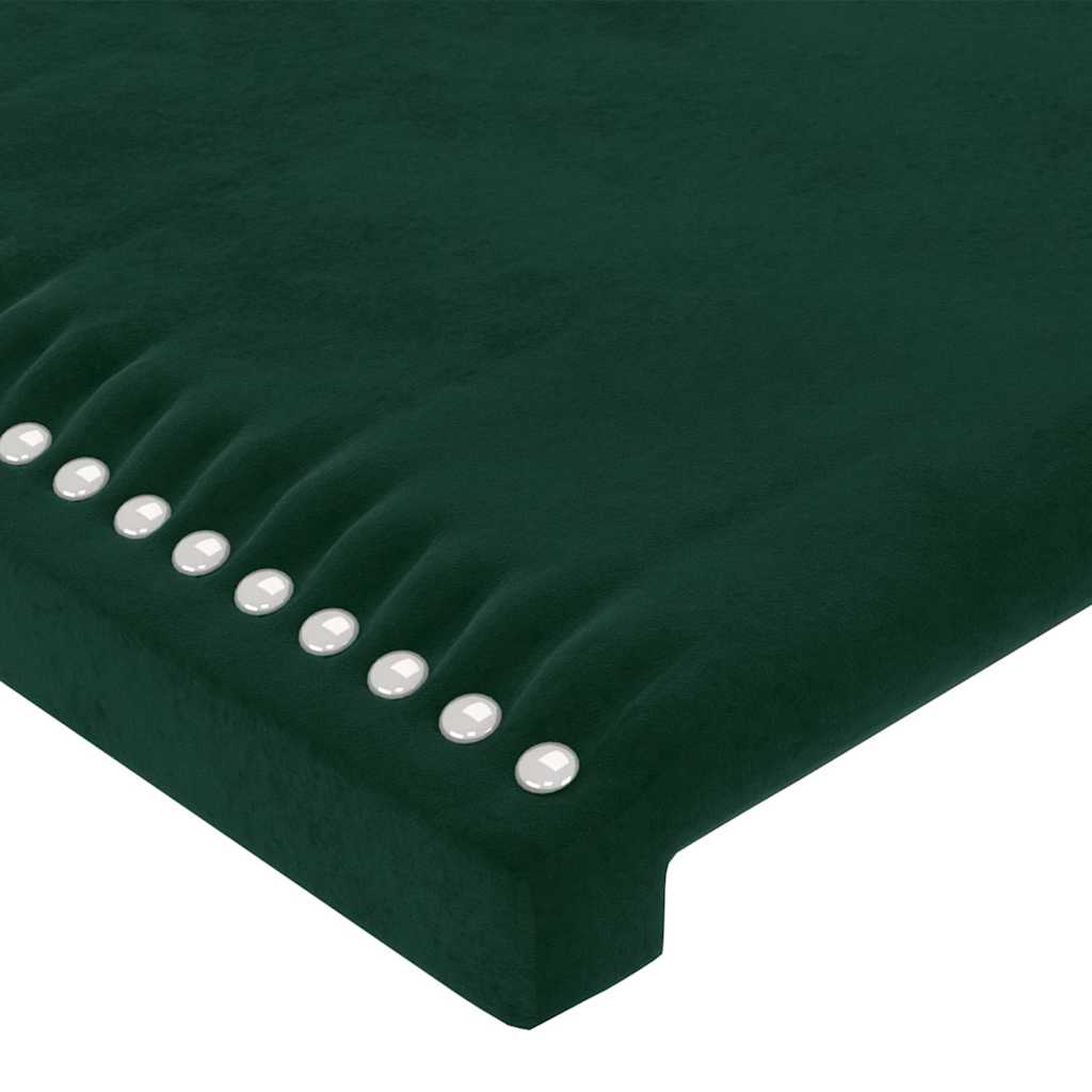 vidaXL Hoofdborden 200x5x78/88 cm fluweel donkergroen groen, foto 4