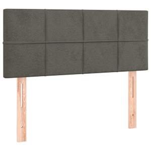 vidaXL voodiraam peats, tumehall, 80x5x78/88 cm, samet