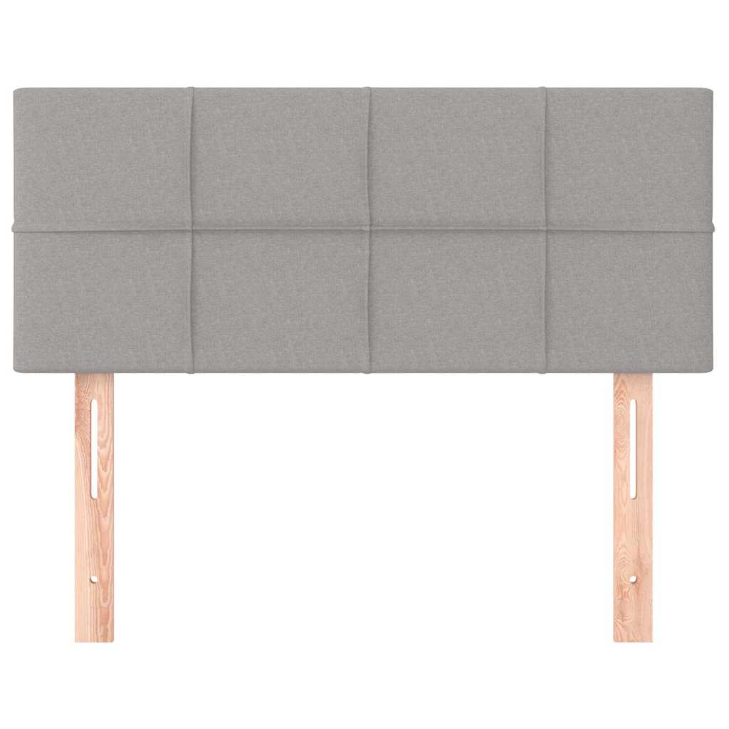 vidaXL Hoofdbord 90x5x78/88 cm stof lichtgrijs grijs, foto 2