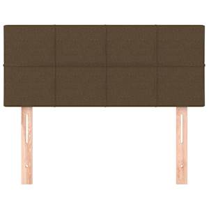 Čelo postele tmavě hnědé 90x5x78/88 cm textil - obrázek 3