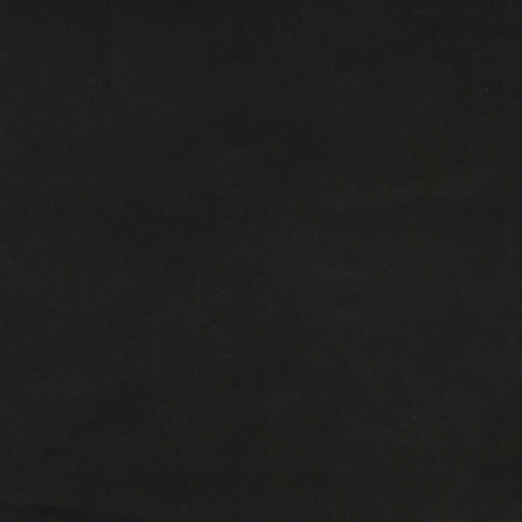 Fekete bársony fejtámla 100x5x78/88 cm 
