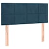 vidaXL voodiraam peats, tumesinine, 100x5x78/88 cm, samet
