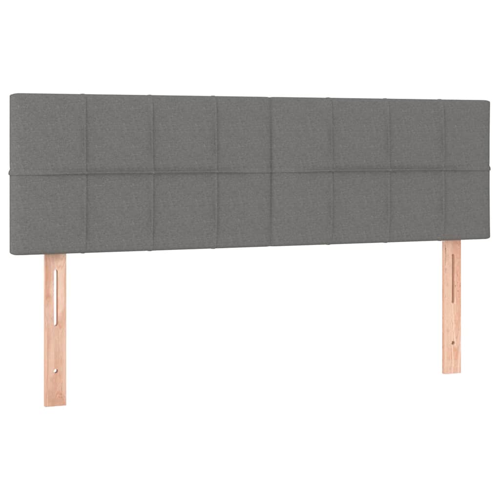 vidaXL Hoofdborden 144x5x78/88 cm stof donkergrijs grijs, foto 3