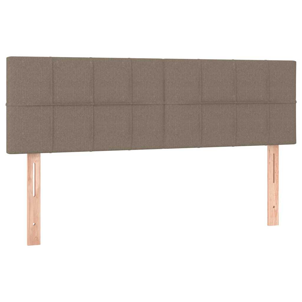 vidaXL Hoofdborden 144x5x78/88 cm stof taupe, foto 3