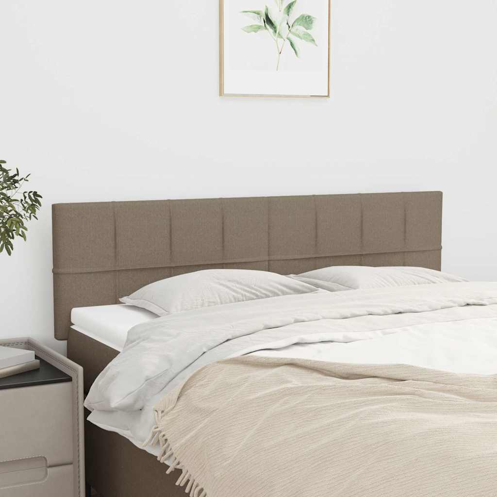 Sengegavl 144×5×78/88 cm i stof - gråbrun, højdejusterbar