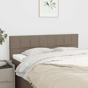 Čela postele 2 ks taupe 72 x 5 x 78/88 cm textil - obrázek 1